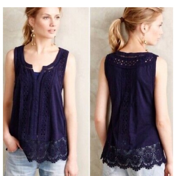 Anthropologie Tops - Anthropologie lace tank top (NWOT)